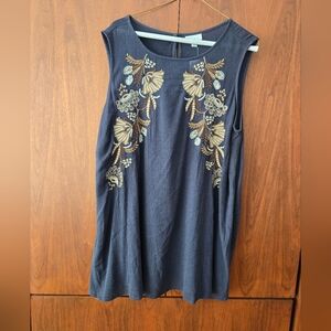 J. Jill sleeveless navy top, size 1X
